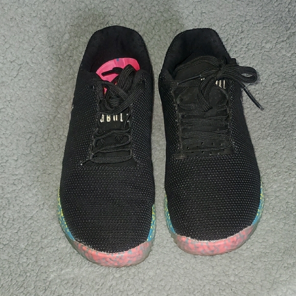 NOBULL Kids Black Sneakers with Colorful Sole - Picture 4 of 11